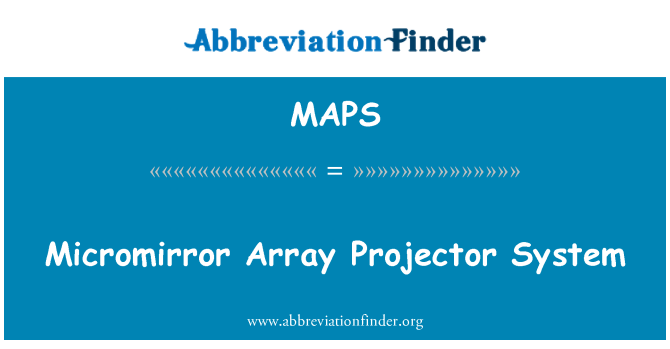 MAPS: Micromirror Array proyektor sistem