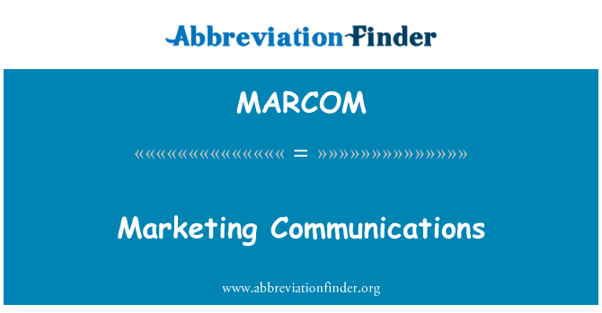MARCOM: Marketingová komunikace