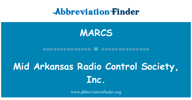 MARCS: Střední Arkansas rádiové ovládání společnosti, Inc.