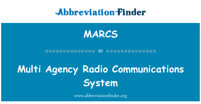 MARCS: Sistema di comunicazione Radio multi agenzia