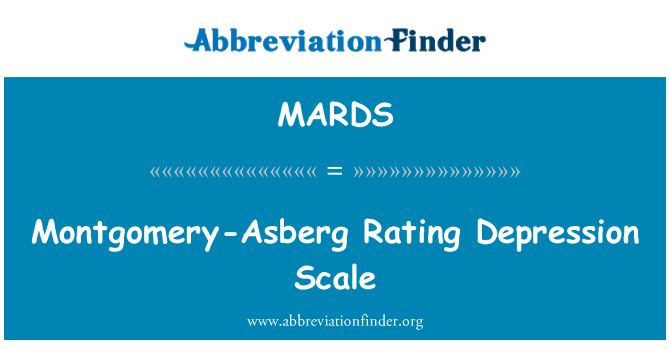 MARDS: Kè mare/sere Échelle evalyasyon Montgomery-Asberg