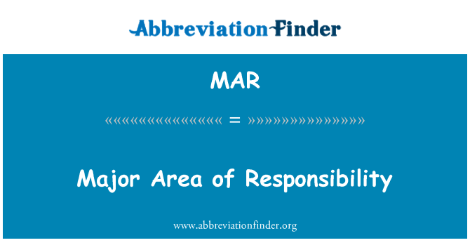 MAR: Major àrea de responsabilitat