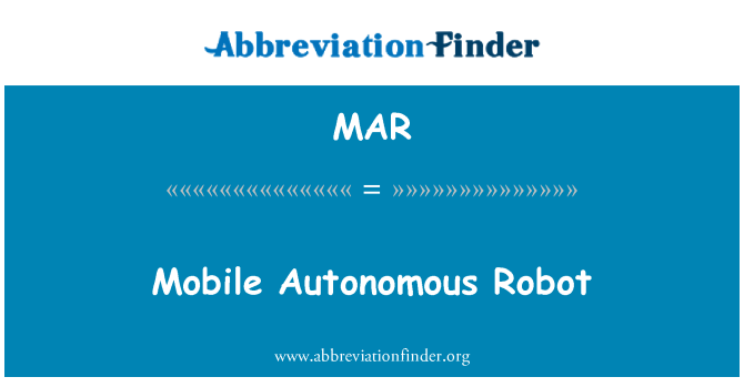 MAR: Mobil autonóm Robot