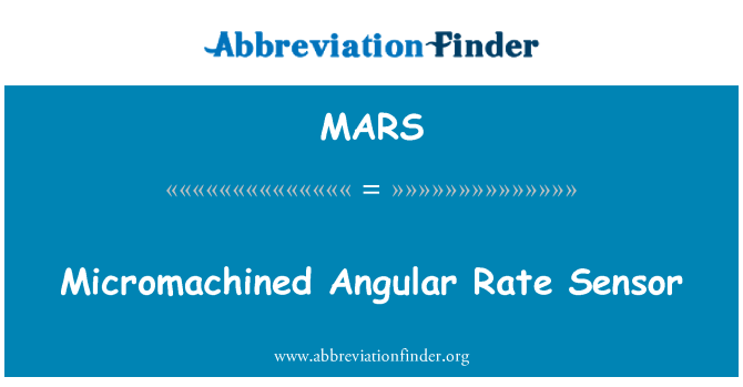 MARS: Micromachined sudut kadar Sensor