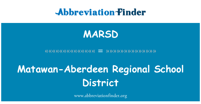 MARSD: Matawan-Aberdeen Regional School District