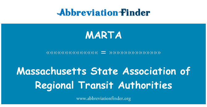 MARTA: Massachusetts State Association of Regional Transit Authorities