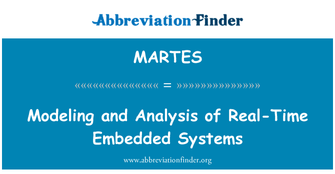 MARTES: Modellazione e analisi di sistemi Embedded in tempo reale