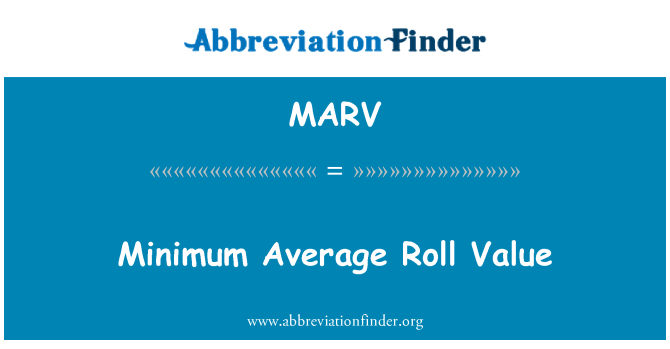 MARV: Valor mínimo promedio Roll