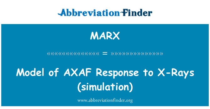 MARX: Modèl AXAF repons pou radyografi (simulation)