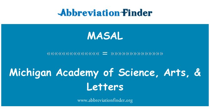 MASAL: Michigan Akkademja tax-xjenza, Arti, & ittri