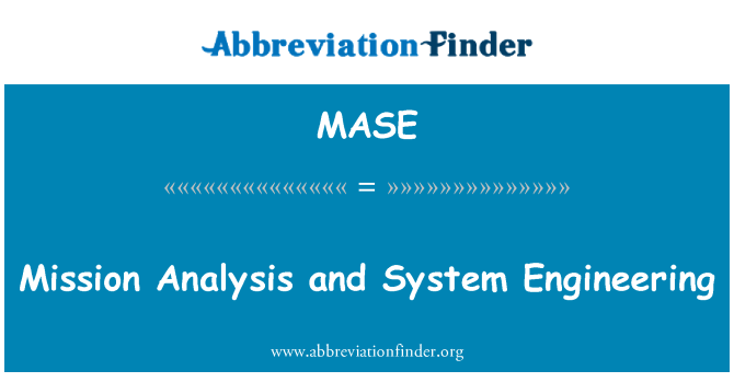 MASE: Миссия анализ и разработка систем