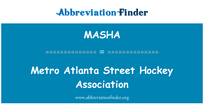MASHA: میٹرو اٹلانٹا سٹریٹ ہاکی ایسوسی ایشن