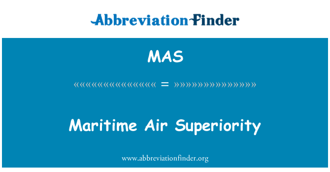 MAS: Superioridad aérea marítima