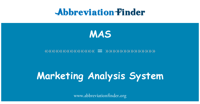 MAS: Pazarlama analiz sistemi