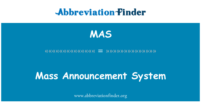 MAS: Masse meddelelse System