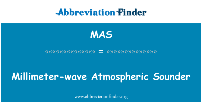 MAS: Millimeter-wave atmosfäriska ekolod