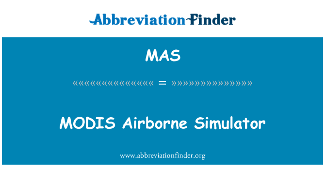 MAS: MODIS vzduchem simulátor