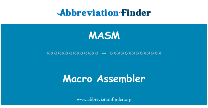 MASM: Makro asembler