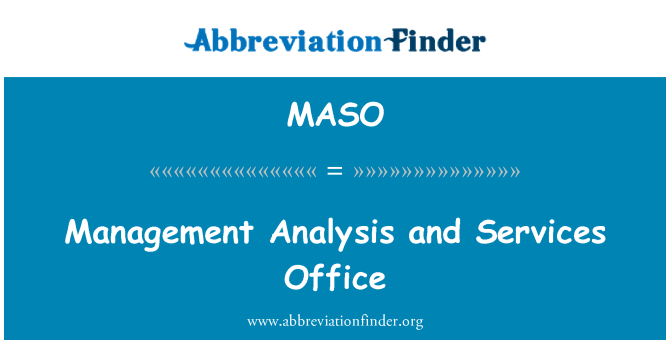 MASO: Analisis manajemen dan kantor pelayanan