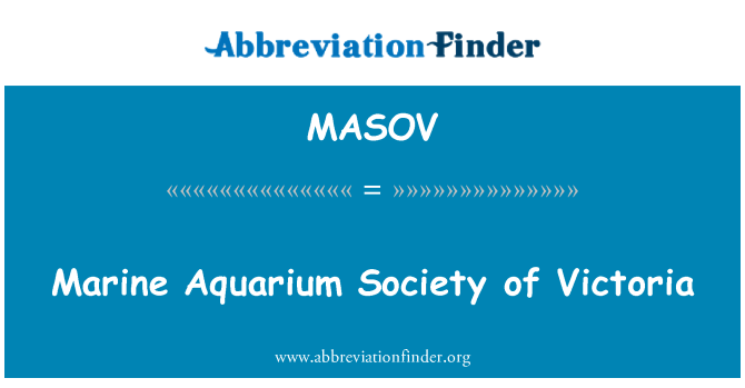 MASOV: Marine Aquarium yhteiskunta Victoria