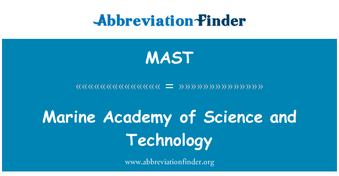 MAST: Marin Akademi syans, teknoloji