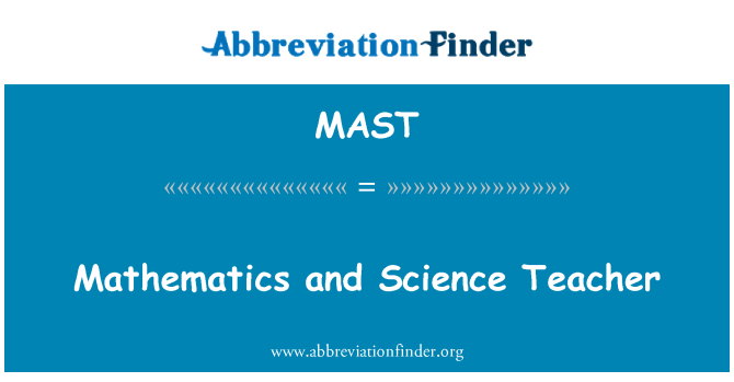 MAST: Matematik ak syans pwofesè