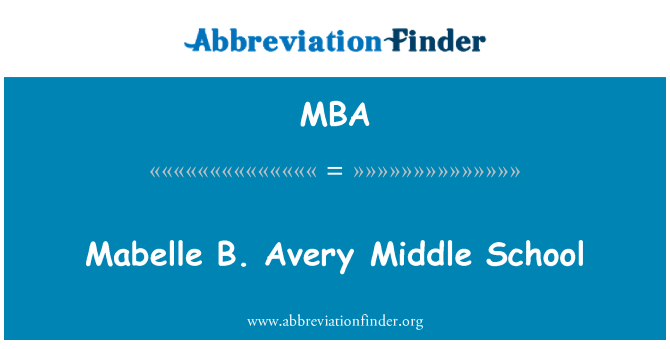 MBA: Mabelle ज. Avery मिडिल स्कूल