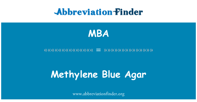 MBA: متيلن بلو آگار