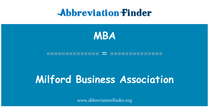 MBA: Milford Business Association