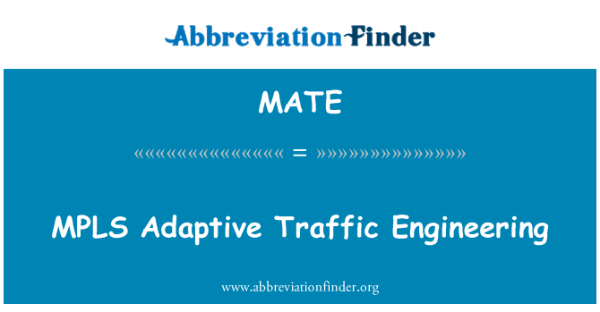 MATE: Ingeniería de tráfico adaptativos MPLS