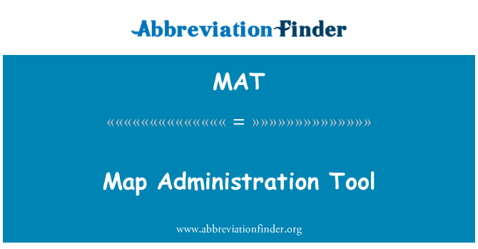 MAT: Strumento di amministrazione mappa