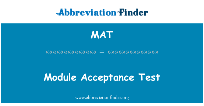 MAT: Module Test d'acceptation