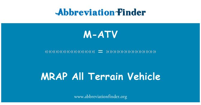 M-ATV: MRAP visus vietovės transporto priemonės