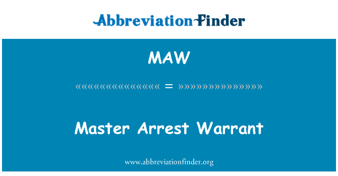 MAW: Orden de arresto del maestro