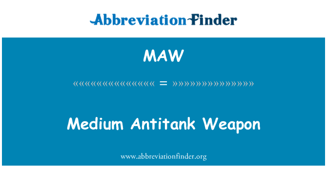 MAW: L-arma Antitank medju