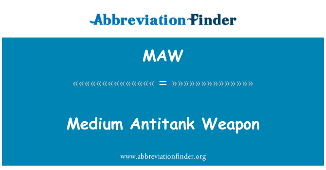 MAW: Mitjà arma antitanc