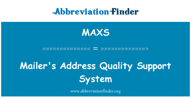 MAXS: Sistema de suport de Mailer adreça qualitat
