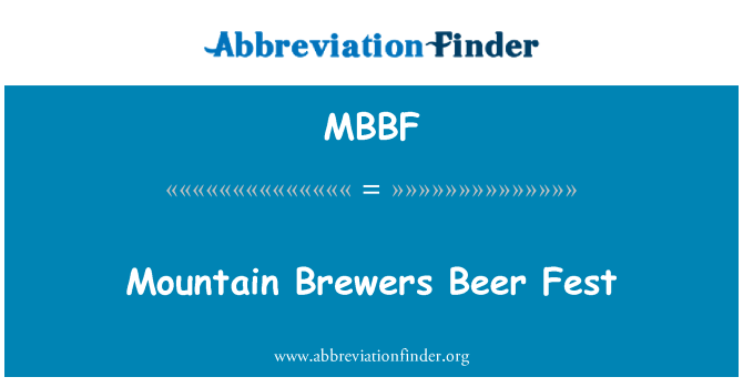MBBF: Mountain pivovarji pivo Fest