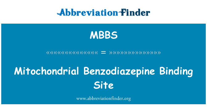 MBBS: Mitohondrijske benzodiazepina vezavno mesto