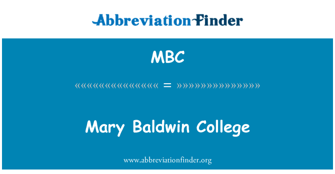MBC: Mary Baldwin College
