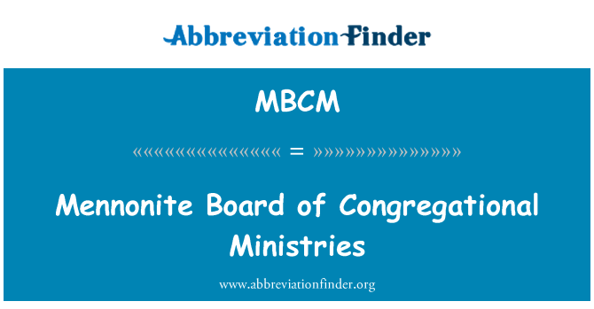 MBCM: Dewan Mennonite Kongregasi Ministries