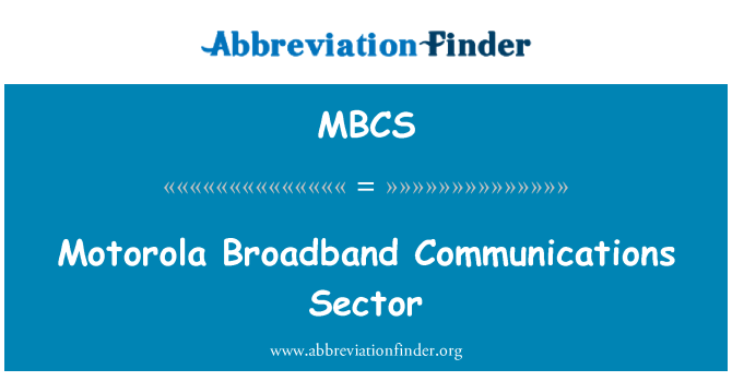 MBCS: Settur tal-komunikazzjoni Motorola Broadband