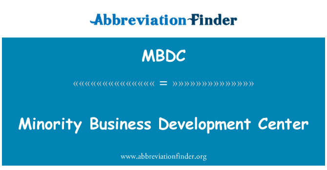 MBDC: Centro de desenvolvimento de negócios de minoria