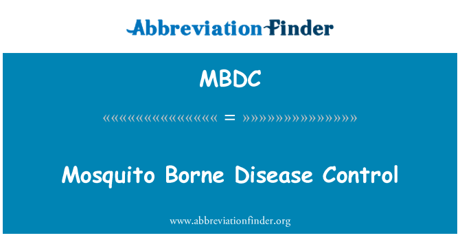 MBDC: Control de Malalties transmeses per mosquits