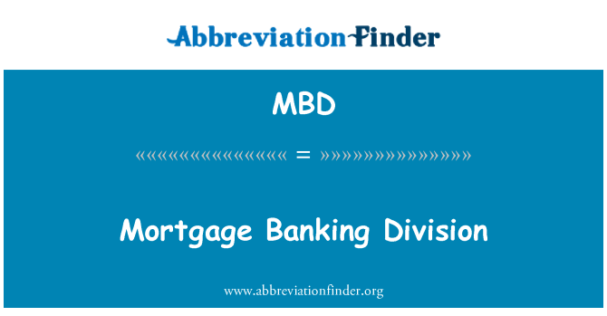MBD: 按揭銀行司