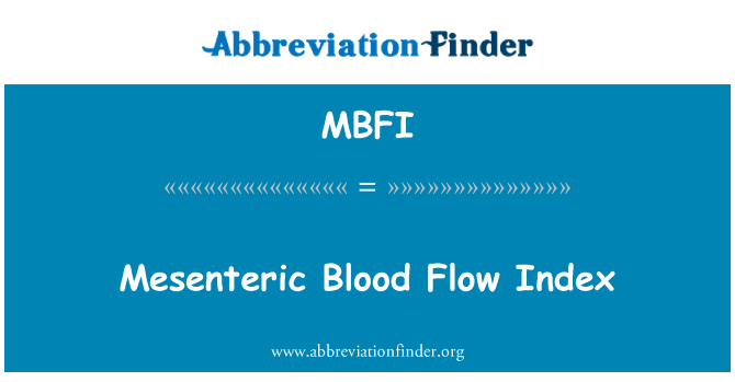 MBFI: Indiċi tal-fluss tad-demm mesenteriċi