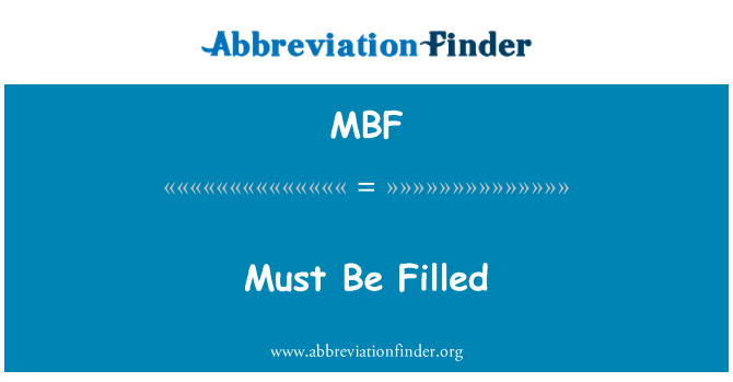 MBF: 必須填寫