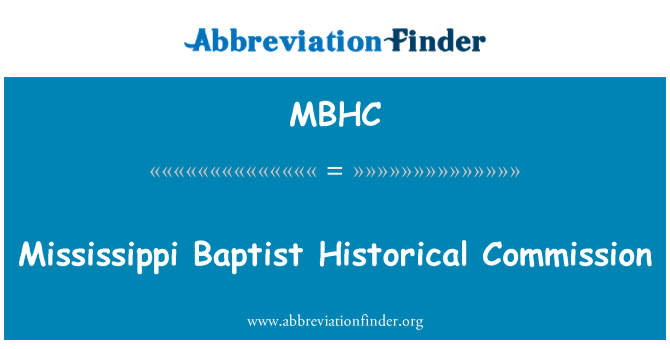 MBHC: Mississippi Baptist Historical Commission