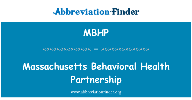 MBHP: Massachusetts Verhaltensgesundheit Partnerschaft