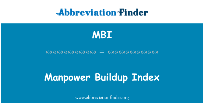 MBI: افرادی قوت فراہم کرنیوالی Buildup اشاریہ